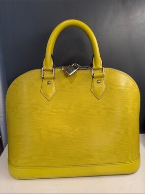 Louis Vuitton Alma Epi Leather Handbag with COA